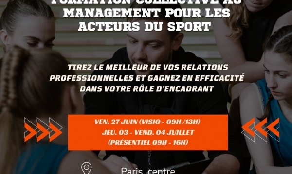 FORMATION AU MANAGEMENT POUR LES ACTEURS DU SPORT